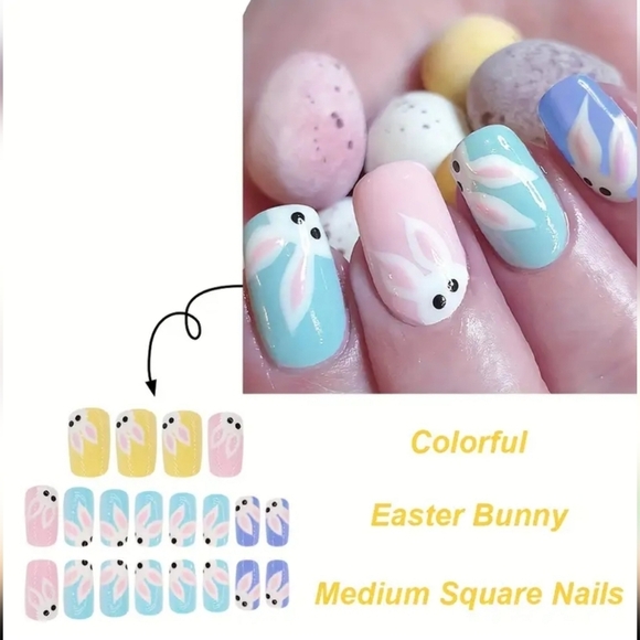 Easter Bunny Press-on Nail Set - Picture 5 of 6
